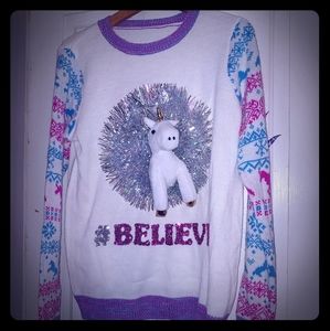 NWOT "Ugly" Unicorn Sweater